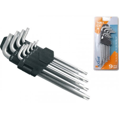 EXTOL PREMIUM L-klíč, sada 9ks, TORX 6601