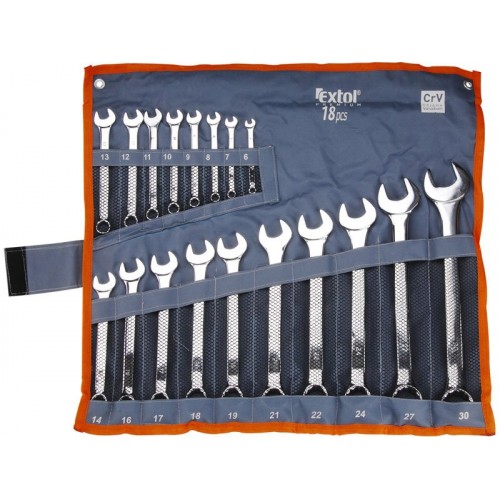 EXTOL PREMIUM klíče očkoploché, sada 18ks 6734