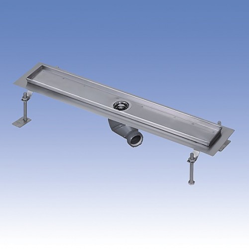 SANELA Nerezový koupelnový žlábek do prostoru SLKN 03DX, délka 750 mm, mat 68034 SANELA Nerezový koupelnový žlábek do prostoru SLKN 03DX, délka 750 mm, mat 68034