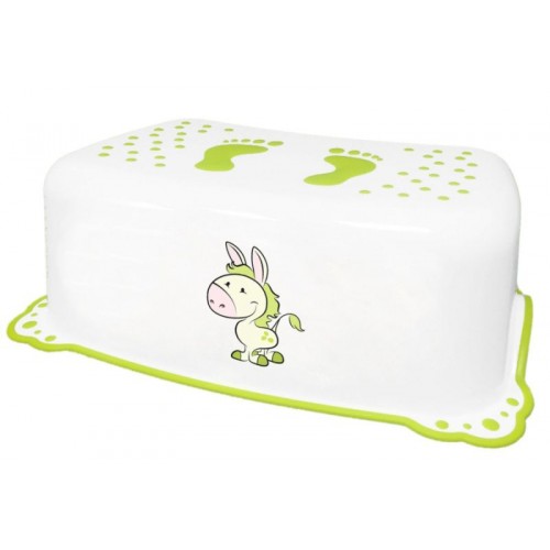 AQUALINE Dětské protiskluzové stupátko do koupelny Oslík, bílá, 7426 AQUALINE Dětské protiskluzové stupátko do koupelny Oslík, bílá, 7426