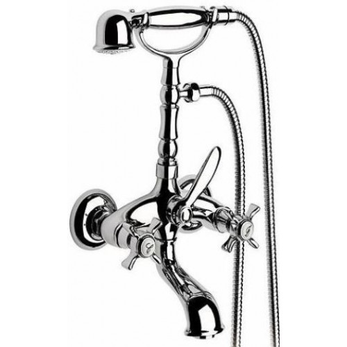Roca Florentina vanová nástěnná baterie se sprch. hadicí 1,5 m chrom 75062221A0