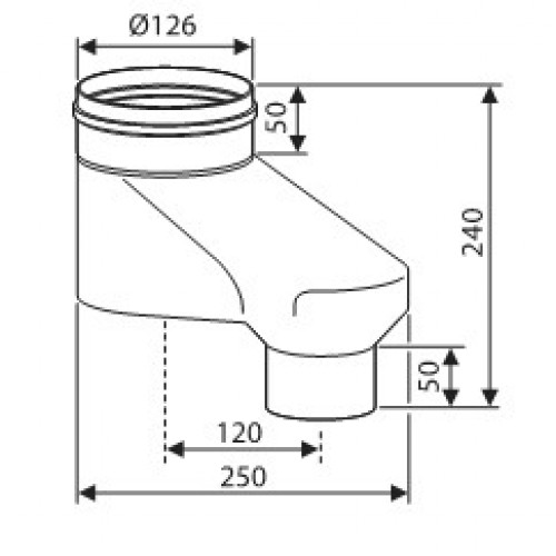 JUNKERS AZ 380 Slučovač děleného odkouření DN 80/80