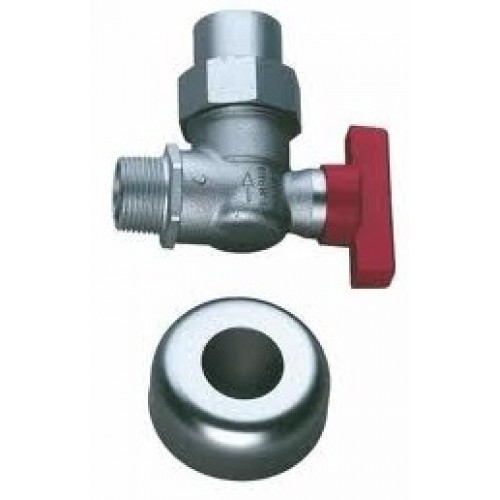 JUNKERS č. 440 Údržbový kohout s rozetou (R 3/4"), rohové provedení