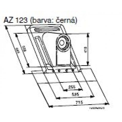 JUNKERS AZ 123 Střešní výklenek použitelný pro sklon 40-60° (černý)