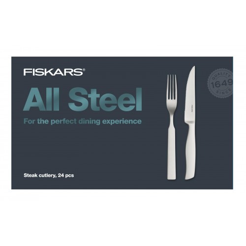 Fiskars Sada steakových příborů All Steel, 24 ks 1027505