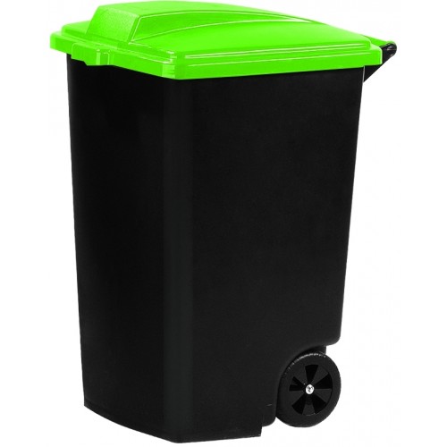CURVER Kontejner na kolečkách, 60 x 47 x 75 cm, 100 l, černá/zelená, 05183-847
