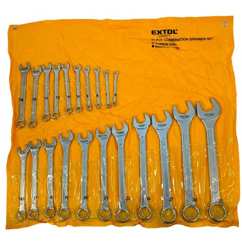 EXTOL CRAFT klíče očkoploché, sada 21 ks 8631143 EXTOL CRAFT klíče očkoploché, sada 21 ks 8631143