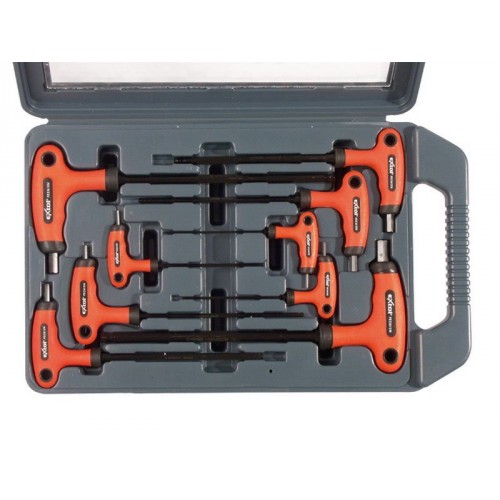 EXTOL PREMIUM T-klíče imbusové, sada 9ks, 2-2,5-3-4-5-6-7-8-10mm, T-držadlo 8819301