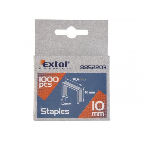 EXTOL PREMIUM spony 10mm, 10.6x0.52x1.2mm, balení 1000ks 8852203