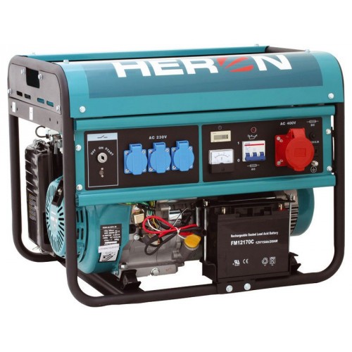 HERON EGM 60 AVR-3E elektrocentrála benzínová 13HP / 6,0KW (400V) / 2,2kW (230V) 8896114