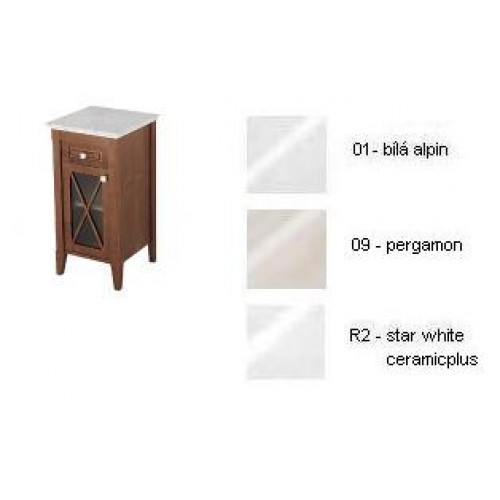 Villeroy & Boch Hommage Boční skříňka 440x850x425 mm, panty vlevo, bílá alpin