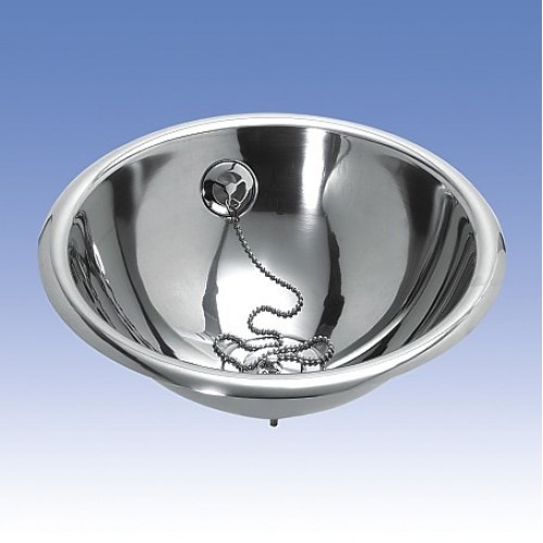 SANELA Nerezové zápustné umyvadlo SLUN 44X s přepadem, pr. 320 mm 93448