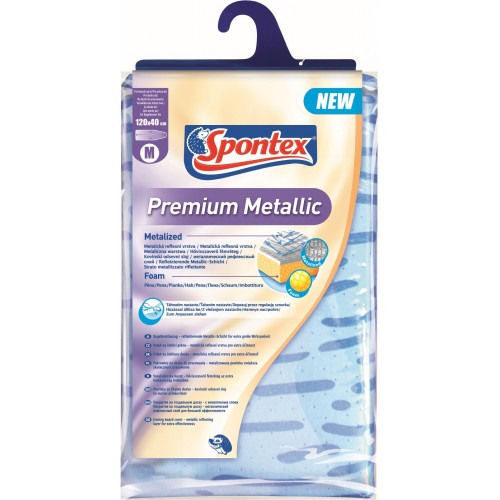SPONTEX Premium Metallic potah na žehlicí prkno 120 x 40 cm SPONTEX Premium Metallic potah na žehlicí prkno 120 x 40 cm