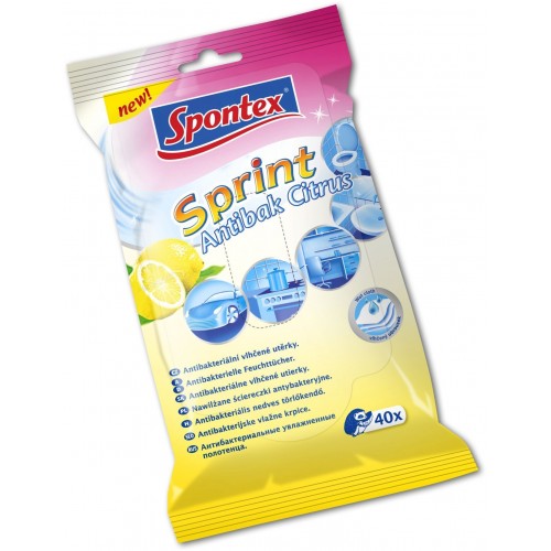 SPONTEX Vlhčené utěrky Sprint SPONTEX Vlhčené utěrky Sprint