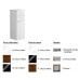 Villeroy & Boch Central Line Fashion Polovysoká skříňka 350x960x370 mm, panty vpravo, Black, úchytka čtverec, čelní stěna White