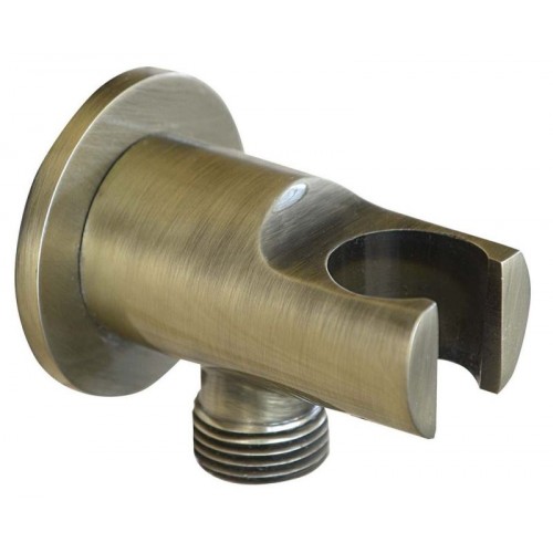 SAPHO Držák sprchy kulatý, pevný, s vyústěním, 1/2", bronz 981M6 SAPHO Držák sprchy kulatý, pevný, s vyústěním, 1/2", bronz 981M6