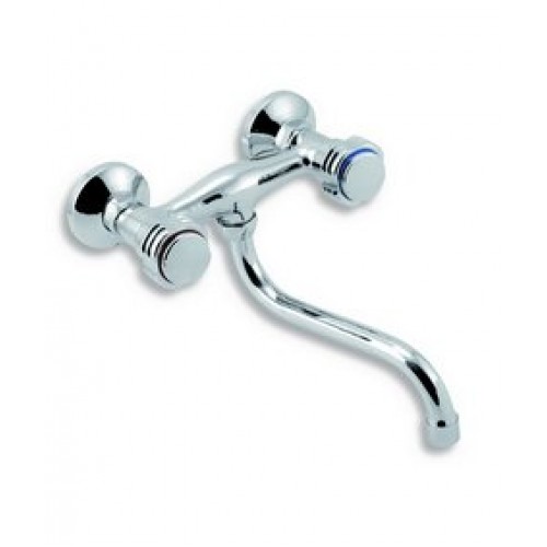 NOVASERVIS TITANIA RETRO dřezová/umyvadlová nástěnná baterie chrom 150 mm 99070/T,0