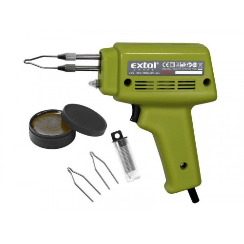 EXTOL CRAFT pistole pájecí transformátorová 100W, se sadou 9921