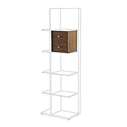 Villeroy & Boch City Life Zásuvkový díl 340x360x290 mm, masivní ořech/dýha z přírodního dřeva, levá verze