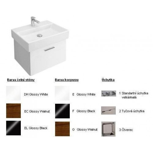 Villeroy & Boch Central Line Fashion Spodní skříňka 540x381x385 mm White,úchytka tyčová, čelní stěna White