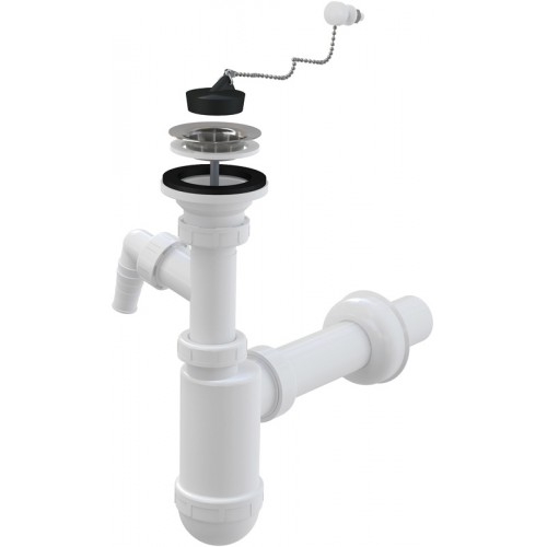 ALCAPLAST Sifon umyvadlový průměr 40 s přípojkou a nerezovou mřížkou průměr 63, řetízek A41PR ALCAPLAST Sifon umyvadlový průměr 40 s přípojkou a nerezovou mřížkou průměr 63, řetízek A41PR