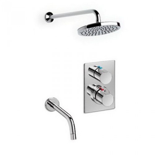 Roca Element termostatická vanová-sprchová baterie s horní sprchou A5A2862C00