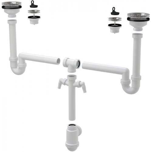 ALCAPLAST Univerzální dřezový set A8000 ALCAPLAST Univerzální dřezový set A8000