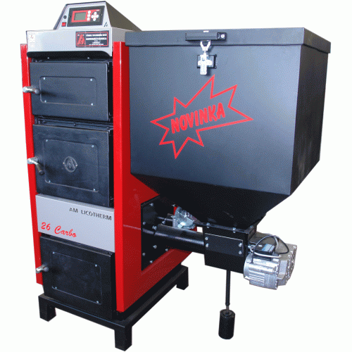 AM Licotherm 26 Carbo automatický kotel na pelety nebo hnědé uhlí