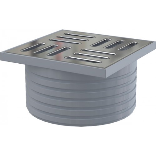 ALCAPLAST Hrdlo vpusti, mřížka 105×105 nerez (pro APV26, APV26C) APV0900 ALCAPLAST Hrdlo vpusti, mřížka 105×105 nerez (pro APV26, APV26C) APV0900