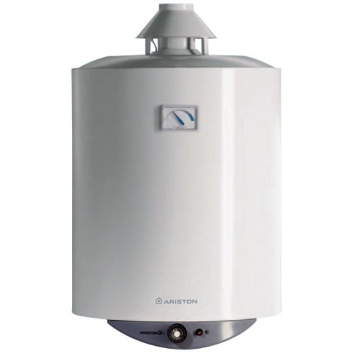 VÝPRODEJ ARISTON 50V CA plynový zásobníkový ohřívač vody 50 l, R__002208 PROMÁČKLÝ Z BOKU