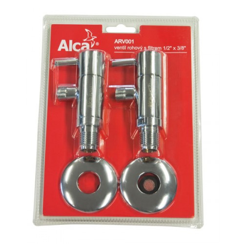 ALCAPLAST Ventil rohový s filtrem 1/2" × 3/8", kulatý ARV001 ALCAPLAST Ventil rohový s filtrem 1/2" × 3/8", kulatý ARV001
