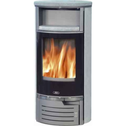 ABX Atlantik 5 krbová kamna na dřevo, šedý plech + mastek, včetně horní desky ABX Atlantik 5 krbová kamna na dřevo, šedý plech + mastek, včetně horní desky