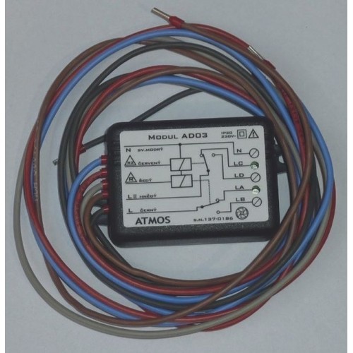 Atmos AD03 modul pro ovládání ventilátoru kotle a čerpadla v kotlovém okruhu (soláru)