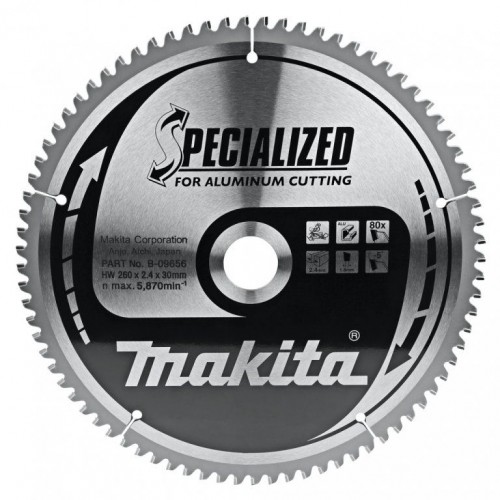 MAKITA B-09656 pilový kotouč na hliník 260x30mm 80T