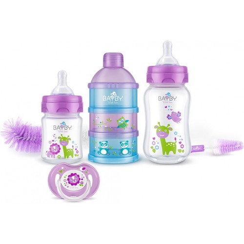 BAYBY BGS 6200 Dárková sada fialová 0m+ 42002148 BAYBY BGS 6200 Dárková sada fialová 0m+ 42002148