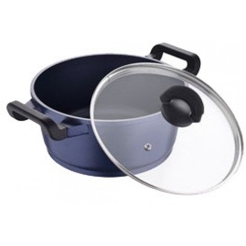 BERGNER Hrnec z litého hliníku 24 x 11 cm, 4,1 L SPARK, modrá BG-6748modr BERGNER Hrnec z litého hliníku 24 x 11 cm, 4,1 L SPARK, modrá BG-6748modr