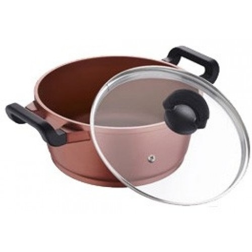 BERGNER Hrnec z litého hliníku 28 x 12 cm, 6,5 L SPARK, červená BG-6749cerv BERGNER Hrnec z litého hliníku 28 x 12 cm, 6,5 L SPARK, červená BG-6749cerv