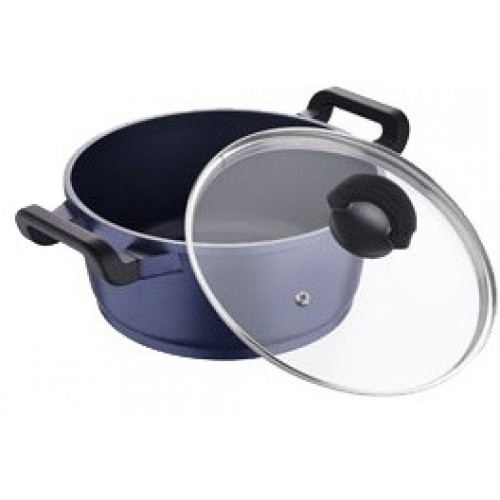 BERGNER Hrnec z litého hliníku 28 x 12 cm, 6,5 L SPARK, modrá BG-6749modr BERGNER Hrnec z litého hliníku 28 x 12 cm, 6,5 L SPARK, modrá BG-6749modr