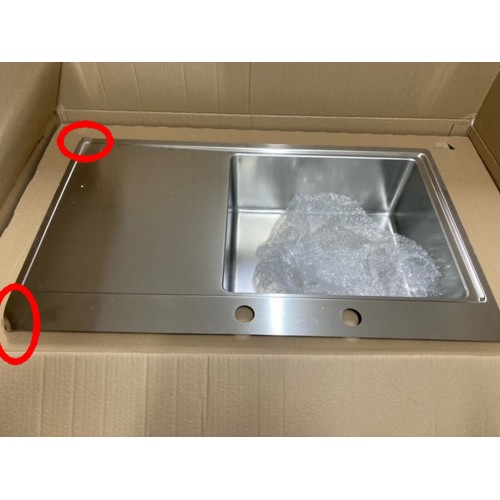 VÝPRODEJ ALVEUS PURE 50 L kuchyňský dřez nerez, 860 x 525 mm, levý 1103652 OHLÉ ROHY!!!