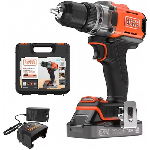 Black & Decker BCD382D1XK Vrtací šroubovák (45Nm/18V/1x2,0Ah), kufr