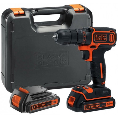 BLACK & DECKER BDCDC18K1B Aku vrtačka 18V 2x1,5 Ah