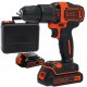 Black & Decker BDCHD18KB Aku vrtačka s příklepem (2x1,5Ah/18V) Kufr