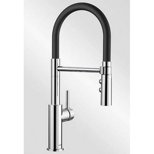 BLANCO CATRIS-S Flexo chrom s černou sprchovou hadicí HD 525791