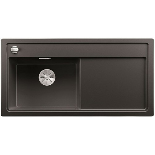BLANCO ZENAR XL 6 S-F InFino Silgranit černá dřez vlevo s exc. a kráj.deska dřevo 526064