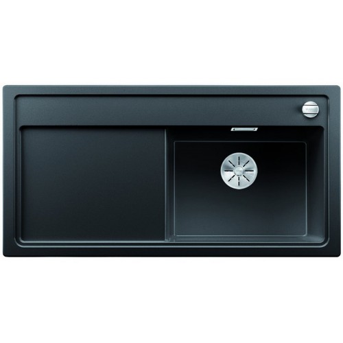 BLANCO ZENAR XL 6 S-F InFino Silgranit černá dřez vpravo s exc. a kráj.deska dřevo 526067