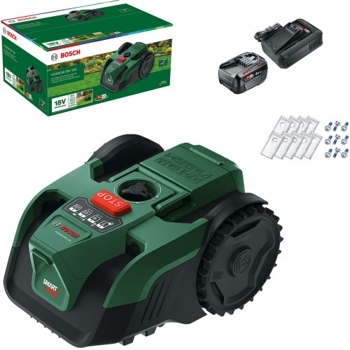 BOSCH VISIMOW18V-100 Aku robotická sekačka na trávu, 1x 4,0Ah, náhradní nože 06008E1002