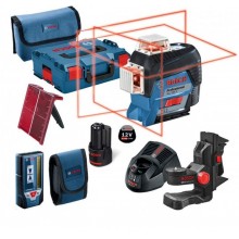 BOSCH GLL 3-80 C Liniový laser + LR 7 Přijímač laserového paprsku + BM 1 Univerzální držák 0601063R05