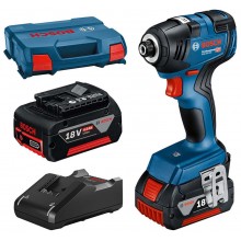 BOSCH GDR 18V-200 Akumulátorový rázový utahovák, 2x GBA 18V 4,0 Ah, GAL 18V-40, L-Case 06019J2107