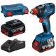 BOSCH GDX 18V-200 Akumulátorový rázový utahovák, L-Case, 2x GBA 18V 4,0Ah, GAL 18V-40 06019J2206