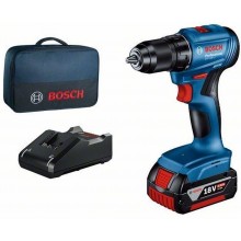 BOSCH GSR 185-LI PROFESSIONAL Akumulátorový vrtací šroubovák, 1x 4 Ah, GAL 18V-20, Taška na nářadí 06019K3005